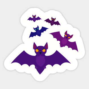 Halloween Black Bats Sticker